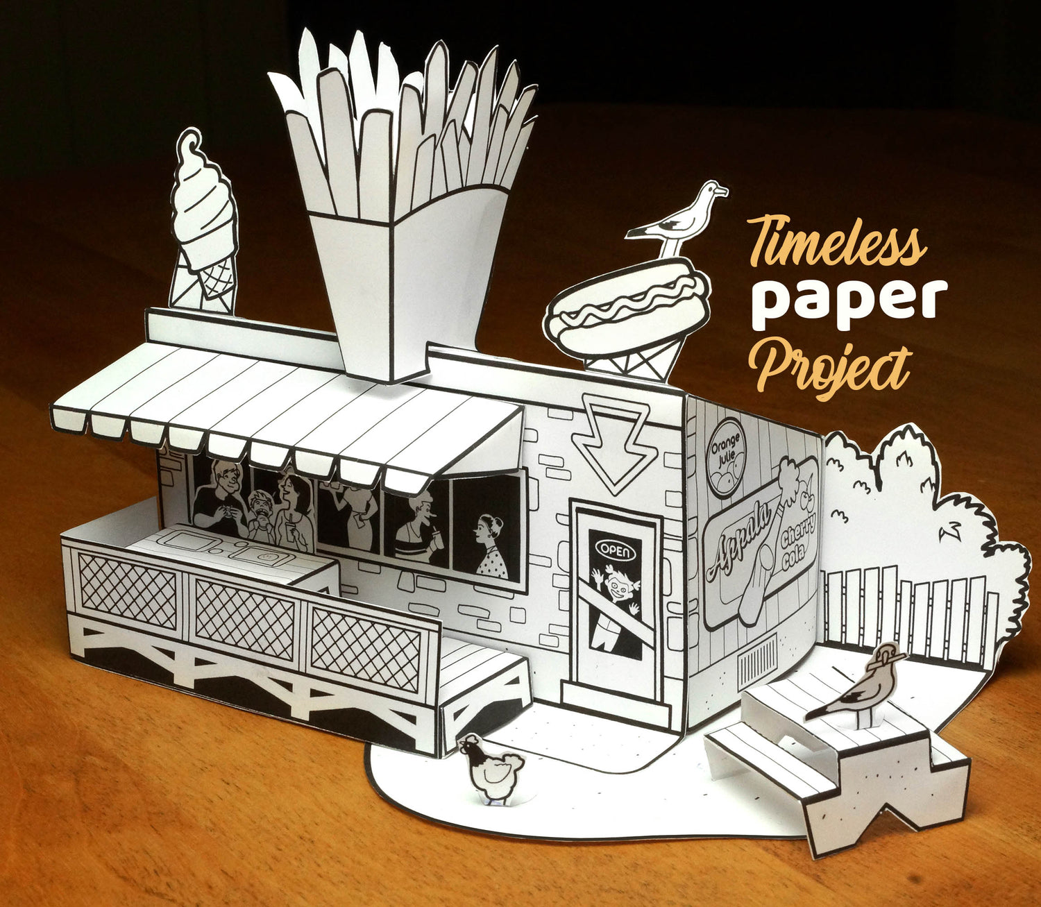 Snack-bar paper house